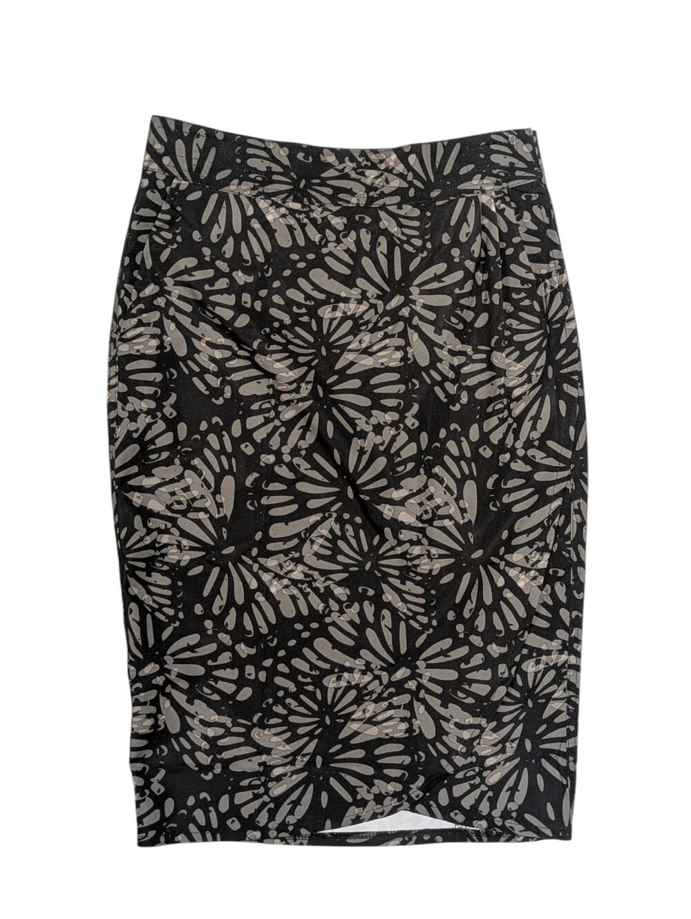 RipSkirt Hawaii Shibori Butterfly Charcoal Wrap Skirt Length 3 Size XS